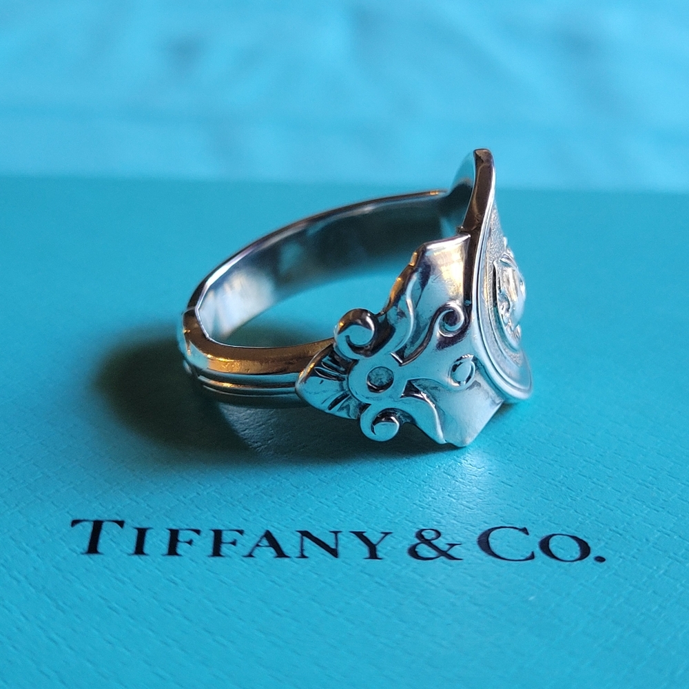 1864 Tiffany & Company Gorham Spartan Spoon Ring Sterling Luxury Vintage #64 - Picture 5 of 16